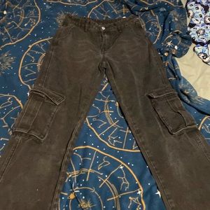 Black cargo jeans size 26
